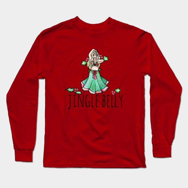 Jingle Belly Dancer Long Sleeve T-Shirt by bubbsnugg